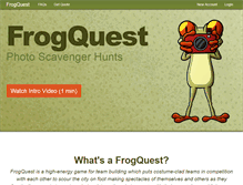 Tablet Screenshot of frogquest.com